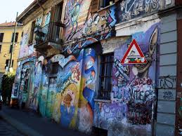 Graffiti on a building in the Darsena area [21]