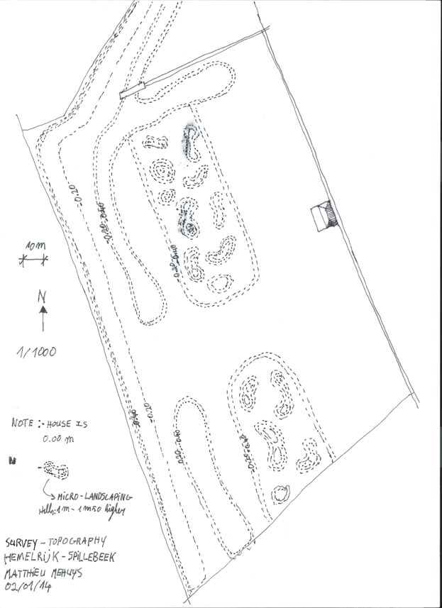 Current topography of the Spillebeek area