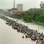 The flood extent across the Mumbai city.[15]
