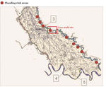 The flooding risk points/areas