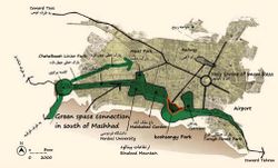 Kouhsangi park in the south Green space corridor of Mashhad city