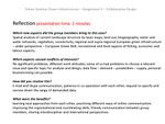 Reflection and Evaluation