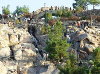 view to stone bridge above the mountain