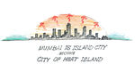 Mumbai city becomes Urban Heat Island., sketch by Nisit C.