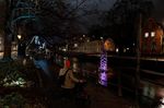 The author by river fyris green path in downtown Uppsala during the winter. Photo: John Lööf Green