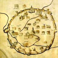 The oldest representation of the city (XIV Century) [33]