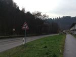 Street and bicycle road along Wiese River-Atzenbach