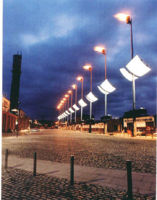 Lamp standards. Image from Thompson, Dam and Balsby Nielsen, European Landscape Architecture, Best Practice in Detailing