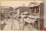 Busy street scene in Karachi, 1890