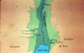 Figure 1 - The Jordan River Surroundings, Map in the Bible