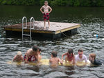 Swimming in the lake