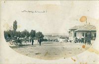 Park's main entrance and Parliament Building in early 1920