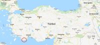 map of turkey with the location of Demre Bird Paradise, google.maps