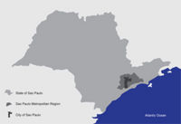 State, regional and municipal borders of São Paulo