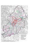 Public and light traffic plan that shows potential for canal corridor to link the scattered light traffic paths