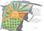 Sun Garden with a centre for communication what shines to each part of the garden