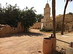 View to the mosque corridor and farm.