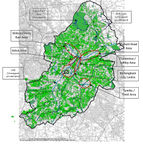 Most critical parts of Birmingham that lack greenery and negatively affect urban micro climate.