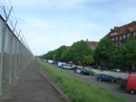 North Side of the Wilhelmsburg/ (unique fence on dike)