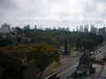 View from the building towards the Lezama Park and the city in the background.