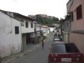 Cars and narrow sidewalk. Picture:Pellegrino