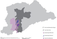 Sub-watershed Caulim in São Paulo Metopolitan Region Graphic: Pellegrino, Hisayasu. Basis: Mananciais da Região Metropolitana de São Paulo