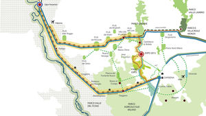 Waterways map for the EXPO 2015 [29]