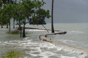 King tide breaches sea wall 2009, image source:[8]