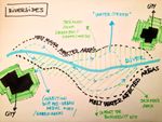 Melt water affected areas, Sketch by Vivien Harmati