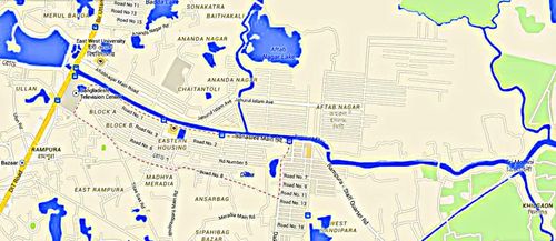 Rampura Khal and its surroundings