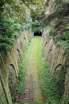 The abandoned railway track of The Petite Ceinture passes through Parc Montsouris (http://en.wikipedia.org/wiki/Parc_Montsouris)