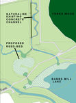 The plan of reconstructions in Kingfisher Country Park that will improve water quality that flows from the urban area