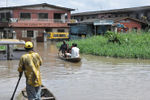 Canoeing in flood