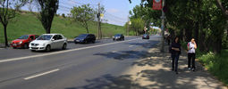 (9) panoramic view of the street bordering the east side of the lake