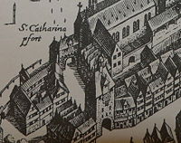 St. Catherine's Gate, Frankfurt am Main. The gate was bulit in late 12th century and demolished 600 years later