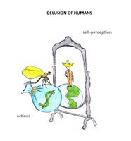 DELUSION OF HUMANS. Sketch: Anna Slosberga
