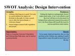 SWOT: 'Design Intervention'