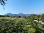 View of slope between river and park