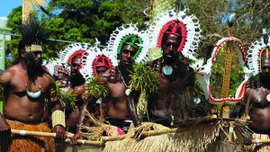 Islanders performing traditional dance, image source:[5]